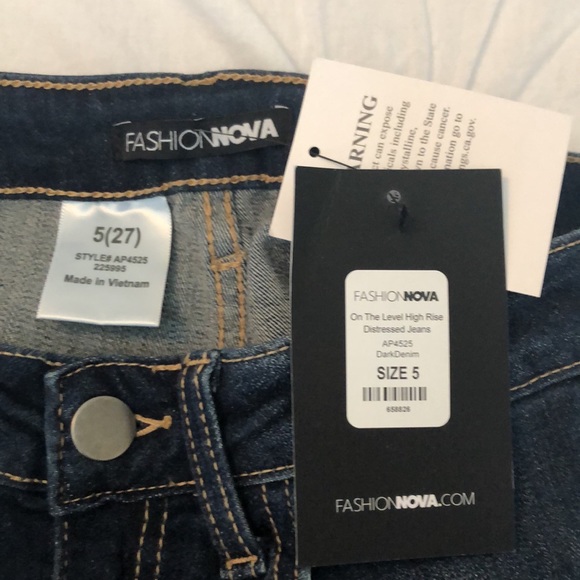 FASHION NOVA distressed jeans size 27 - Picture 4 of 10